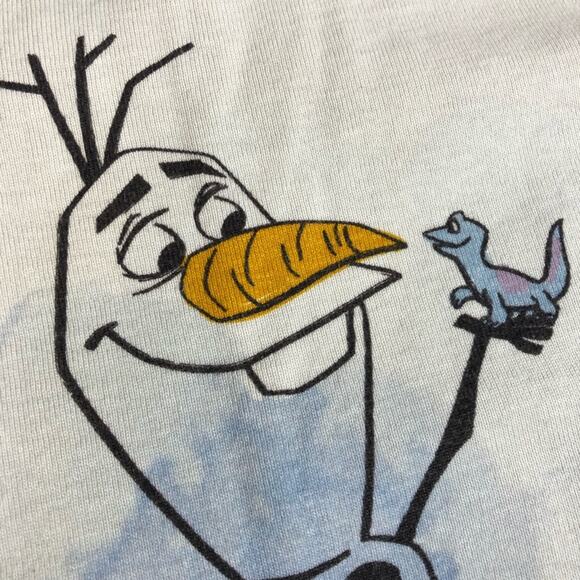 Hanna Andersson white navy Frozen Olaf pajamas size 130 or US 8 - Picture 4 of 8